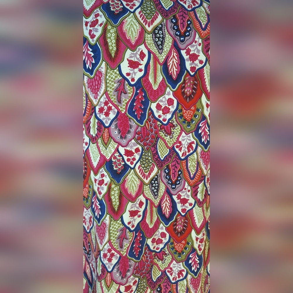 Souleiado Elegant Multicolor Leaf Pattern Tunic - image 6
